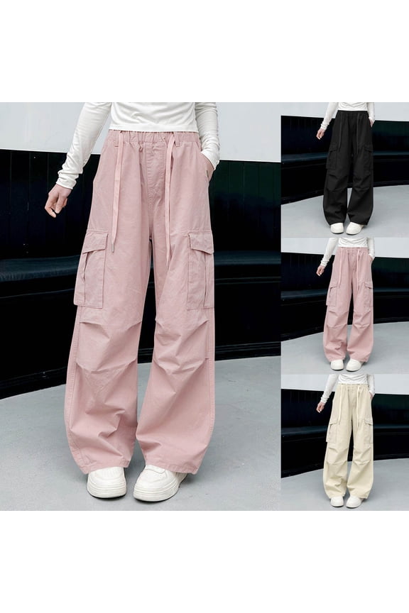 Sweatpants for Girls,Girls Joggers,Girls Loose Adjustable Straps Pants Thin Sports Casual Comfortable Wear for Kids Beige 13-14 Years