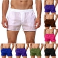 thumbnail image 1 of THDHVS Swim Trunks Men,Swim Shorts Men,Solid Color Swim Trunks with Mesh Pockets Elastic Waist for Sports Army Green, 1 of 7