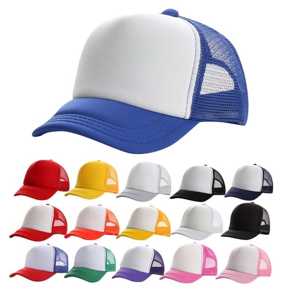 THDHVS Toddler Baseball Hat,Kids HatSolid Color Mesh Baseball Cap Breathable UPF Sun Protection Lightweight Casual Summer Hat for Kids O Free Size