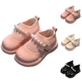 thumbnail image 1 of THDHVS Toddler Girl Dress Shoes,Shoes for Girls,Girls Beaded Mary Janes with Soft Construction and Breathable for Formal Occasion and Recitals Black 4-5 Years, 1 of 4