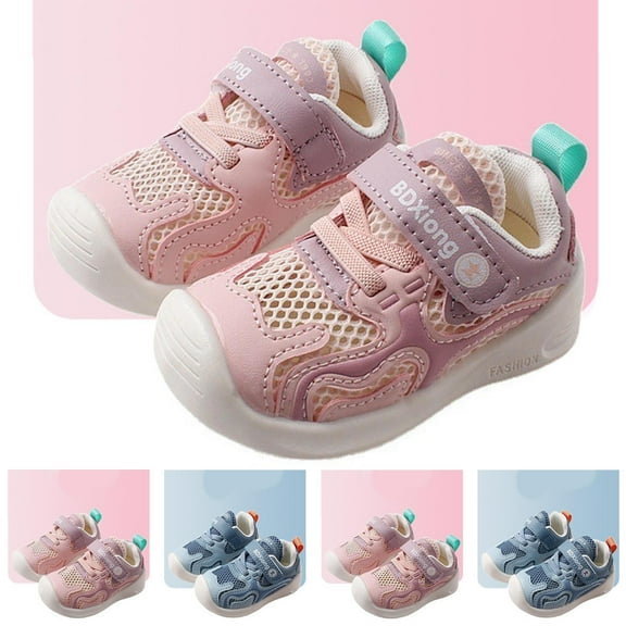THDHVS Toddler Girl Sneakers,Shoes for Girls,Kid's Outdoor Casual Shoes with Comfortable Adhesive Mesh and Breathable Soft Sole Shoes Pink 3-6 Months
