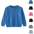 thumbnail image 1 of THDHVS Girls Sweaters,Kid's Solid Color Versatile Casual Sweater Cardigan Jacket Sweater Open Chest Knit Sweater Hot Pink 3-4 Years, 1 of 4