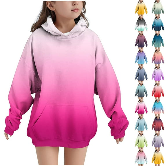THDHVS Toddler Long Sleeve Shirt Girl,Boys Shirts,Kid's Shirt Long sleeve Pattern T-shirt Solid Round Neck Top Suitable for Boys and Girls Aged Hooded Sweatshirt Wine 7-8 Years