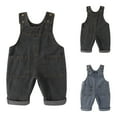 thumbnail image 1 of THDHVS Toddler Overalls Boy,Toddler Pants,Infant Denim Overalls with Adjustable Straps for Boys and Girls Casual Wear Soft Washed Fabric with Pocket Detail Black 2-3 Years, 1 of 3