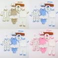 thumbnail image 1 of THDHVS Newborn Sleepers,Toddler Girl Pajamas,Unisex Infant Print Layette Giftset Clothing Set 8-Piece for Newborn Blue 0-3 Months, 1 of 6