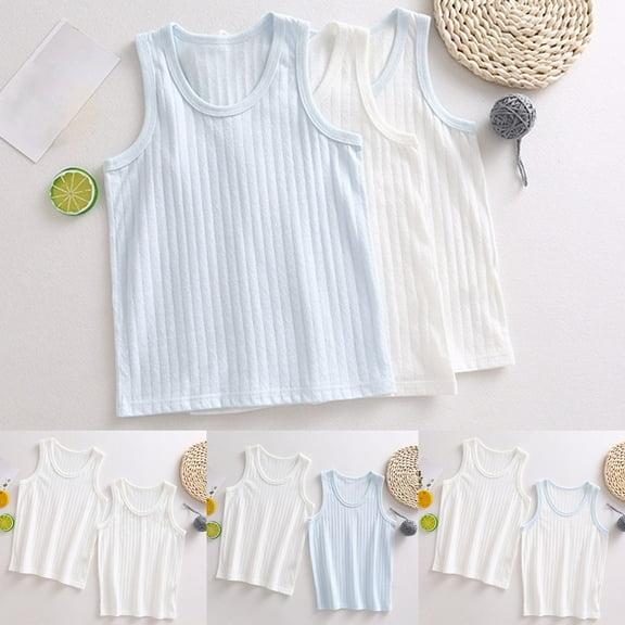 THDHVS Toddler Shirts, Girls Tank Tops, Fruit of the Loom Girls' Undershirts White 4-5 Years
