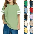 thumbnail image 1 of THDHVS Toddler Shirts, Little Girl Summer Outfit Cute Tee Shirt Top Short Sleeve Clothes Purple, 1 of 7