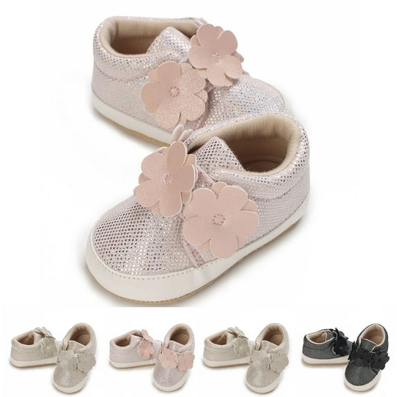 THDHVS Toddler Sneakers,Shoes for Girls,Infant Walking Shoes for 6-12 Months with Breathable Mesh Flexible Sole and Slip-Resistant for Outdoor Play and First Steps Gold 9-12 Months