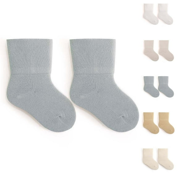 THDHVS Toddler Socks,Newborn Toddler Socks Soft Essential Solid Colors Basic Socks Provide Gentle Comfortable and Warmth for Your Infant Daily Needs Beige