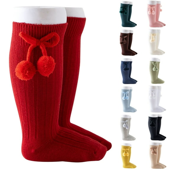 THDHVS Toddler Socks,Boys Socks,Toddler Boys and Girls Mid Crew Socks Ribbed with Cute Detail Loose Fits Socks for Infants and Toddlers with Comfortable Beige L