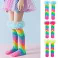 thumbnail image 1 of THDHVS Girls Socks,Kids Knee High Socks with Colorful Pattern for Performance and Stage Wear Long Socks Make Funny Fashion Statement for Kids and Youth Hot Pink Free Size, 1 of 7