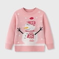 thumbnail image 1 of THDHVS Toddler Sweater,Kids Boys Girls Christmas Sweaters Holiday Unisex Sweater Crewneck Xmas Party Knit Reindeer Snowflakes Pullover Pink, 1 of 7