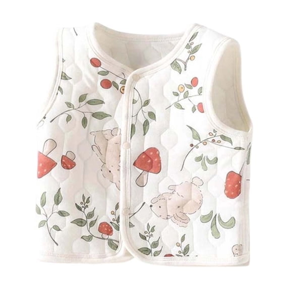THDHVS Toddler Vest,Toddler Unisex Quilted Puffer Vest Single Breasted Sleeveless Winter Warm Outerwear,Jackets for Girls White 15-24 Months