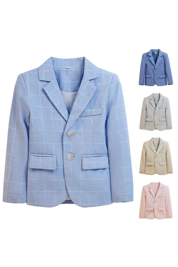 Uniform Shirts for Girls,Shirts for Girls,Kids Classic Plaid Blazer Long Sleeve for Weddings and Parties Pink 7-8 Years