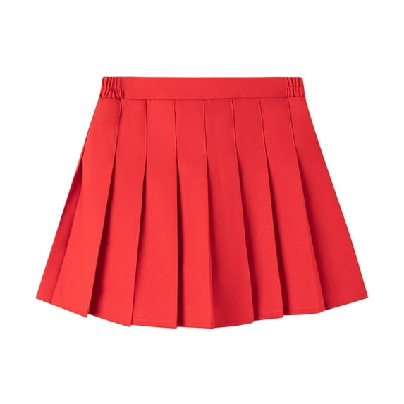 THDHVS Uniform Skirts for Girls,Girls Skorts,Girls Pleated Skirt with Built In Safety Shorts Year Round Wear Solid Color for School or Casual Outfits