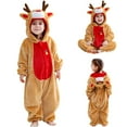 thumbnail image 1 of THDHVS Unisex Newborn Clothes,Newborn Girl Outfits,Newborn Christmas Cute Print Hooded Bodysuit Casual Home Bodysuit Sleepwear Yellow 6-12 Months, 1 of 8