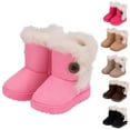 thumbnail image 1 of THDHVS Winter Boots for Girls,Toddler Snow Boots,Girls Mid-Calf Winter Boots Solid Color with Full Fleece Lining and Enhanced Coverage for Colder Climate Conditions Coffee 7-8 Years, 1 of 6