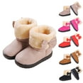 thumbnail image 1 of THDHVS Winter Boots for Girls,Toddler Snow Boots,Winter Girls' Solid Color Snow Boots with Thick Velvet Short Tube Shoes Princess Shoes Large Shoes Outdoor Soft Soled Shoes Red 10-10.5 Years, 1 of 6
