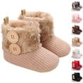 thumbnail image 1 of THDHVS Winter Boots for Girls,Kid's Shoes Snow Boots for Boys and Girls Warm Toddler Soft Soled Shoes White, 1 of 9