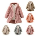 thumbnail image 1 of THDHVS Girls Winter Coat,Winter Coats for Girls,Fashion Girls' Solid Color Jacket Warm Hooded Cardigan Long Jacket Gray 7-8 Years, 1 of 7
