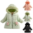 thumbnail image 1 of THDHVS Winter Jackets for Girls,Girls Winter Jacket,Boys' and Girls' Long-Sleeve Warm Kid's Hooded Zipper Jacket Green 3-4 Years, 1 of 8