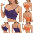 thumbnail image 1 of THDHVS Womens Bras,Lace Bandeau Bra Strapless for Fashion Racerback Sheer Detail Orange, 1 of 9