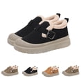 thumbnail image 1 of THDHVS Womens Casual Shoes, Plus Size Women Slip On Chunky Snow Boots Fleece Lined Slimming for Fashion Black, 1 of 10