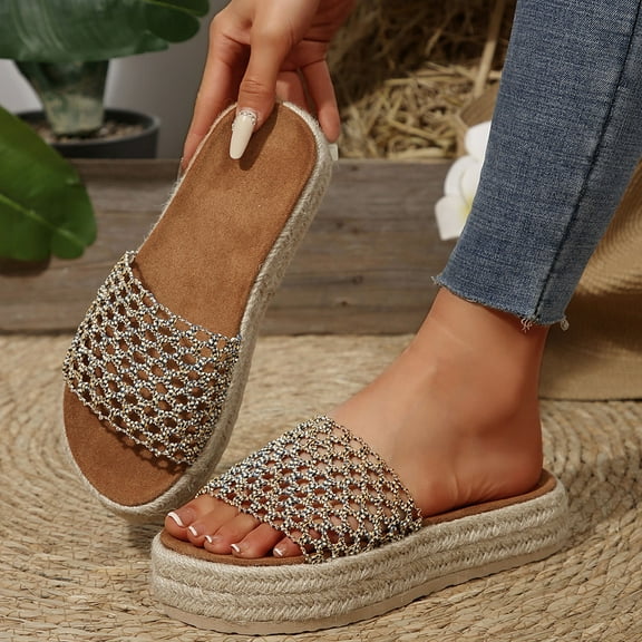 THDHVS Womens Sandals Comfortable,Sandals for Women 2025,Fashion Women Casual Round Head Slippers Comfy Beach Slip-on Shoes Silver 6