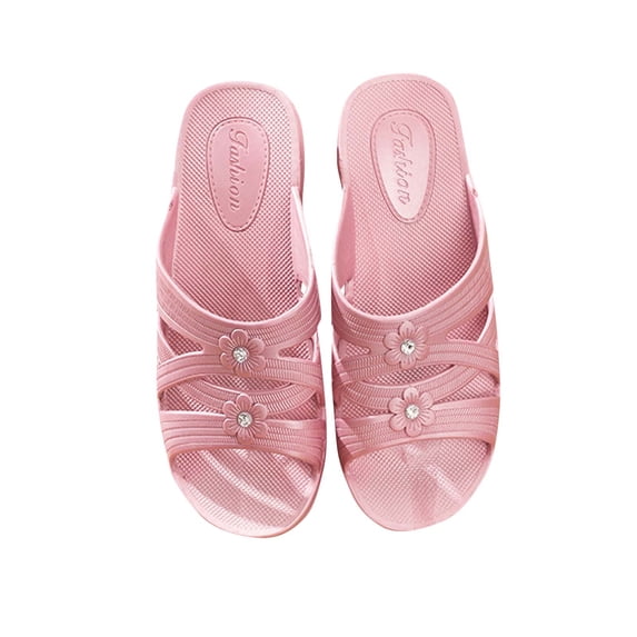 THDHVS Flat Sandals for Women,Women's Sandals,Women's Fashion Casual Flat Comfortable Spring and Summer Slippers Purple 8