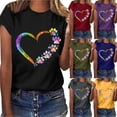 thumbnail image 1 of THDHVS Womens Shirts,Tops for Women Trendy,Women Print Short Sleeve Tee Summer Casual Top for Vacation and Street Style, 1 of 7