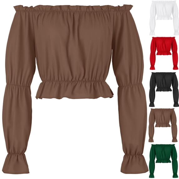 THDHVS Shirts for Women,Womens Tops Long Sleeve,Womens Long Sleeve Tops with Buttons Z-shoulder Outfits Casual Blouses Shirts Beach Vacation Clothes Black 2XL