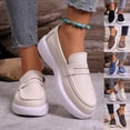 thumbnail image 1 of THDHVS Womens Shoes Casual,Comfortable Dress Shoes for Women,Plus Size Women Elevator Loafers Round Toe Solid Color Slip On Casual Black, 1 of 10
