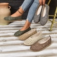 thumbnail image 1 of THDHVS Womens Shoes Casual,Comfortable Dress Shoes for Women,Women Solid Color Cutout Driving Loafers Comfortable Slip On Flats for Spring Beige, 1 of 10