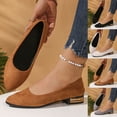 thumbnail image 1 of THDHVS Womens Shoes Casual,Comfortable Dress Shoes for Women,Women Solid Color Pointed Toe Slip On Flats with Block Heel Low Cut Beige, 1 of 8