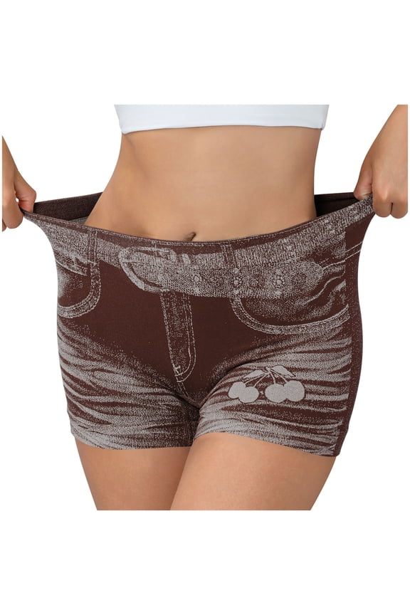 Womens Shorts,Casual Shorts for Women,Womens Jean Shorts High Waisted Summer Stretchy Casual Pull On Beach Elastic Waist Denim Shorts with Pockets Coffee XL