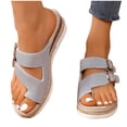 thumbnail image 1 of THDHVS Womens Wedge Sandals,Wedge Sandals for Women,Slip Dressy Summer Comfortable Slides Sandals Lightweight Shoes Silver 7, 1 of 7