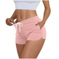 thumbnail image 1 of THDHVS Workout Leggings for Women,Summer Womens Athletic Drawstring Shorts Running Shorts with Pockets Pink M, 1 of 8