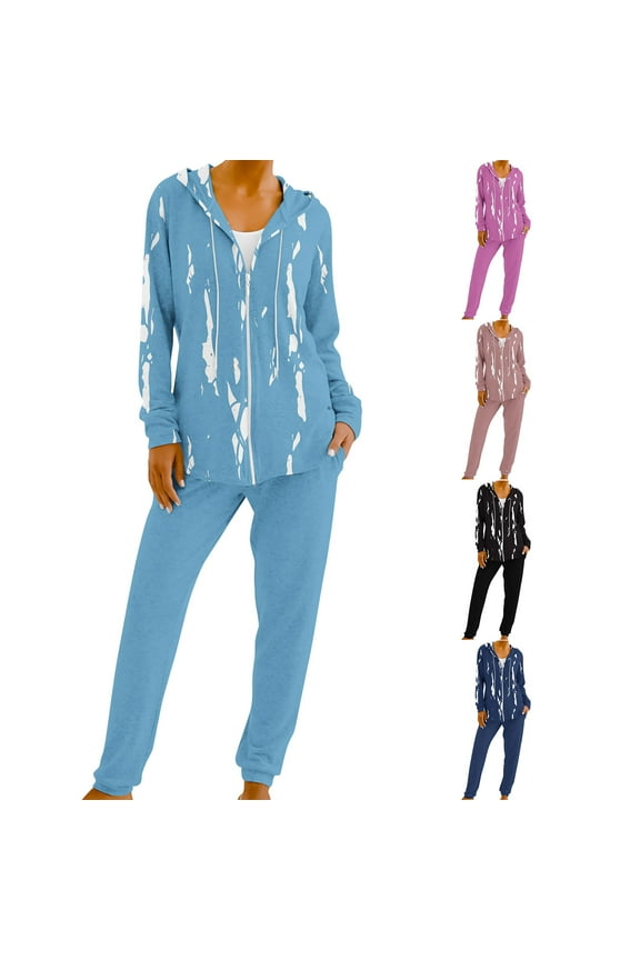 Sweatsuits Women 2 Piece Outfit,Workout Sets for Women,Lounge Sets for Women Sweatsuit 2 Piece Outfits Sweatshirt Wide Leg Sweatpant Tracksuit Matching Set Hot Pink XL