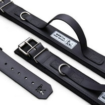 THE 2 INCH BESTIA DOG SPORT HANDLE COLLAR BLACK