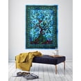 thumbnail image 1 of THE ART BOX Tapestry Purple Tree of Life Wall Hanging Psychedelic Tapestries Indian Cotton Twin Bedspread Picnic Sheet Wall Decor Blanket Wall Art Hippie Bedroom Décor (Small, 30x40 Inch), 1 of 3