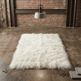 thumbnail image 1 of THE BEST 2X3 FLOKATI RUG MADE💥LONG 4” SHAG PILE.💥STYLISH OFF WHITE WOOL AREA RUG, 1 of 5