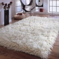 thumbnail image 1 of THE BEST 3x5 FLOKATI RUG MADE | LONG 4” SHAG PILE | STYLISH OFF WHITE WOOL AREA RUG, 1 of 5