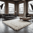 thumbnail image 1 of THE BEST 9x12 FLOKATI RUG MADE💥LONG 4” SHAG PILE.💥STYLISH OFF WHITE WOOL AREA RUG, 1 of 9