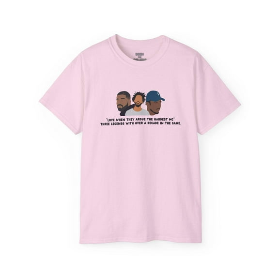 THE BIG 3 T-SHIRT | "LOVE WHEN THEY ARGUE THE HARDEST MC" | 4 Colors | Heavy Cotton Quality