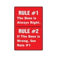 thumbnail image 1 of THE BOSS IS ALWAYS RIGHT Decal office party employer chief fun | Indoor/Outdoor | 9" Tall, 1 of 4