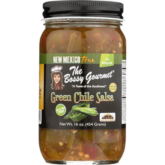 THE BOSSY GOURMET: Salsa Green Chile, 16 oz