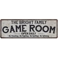thumbnail image 1 of THE BRIGHT FAMILY Game Room Country Metal 6x18 Sign 106180042623, 1 of 1