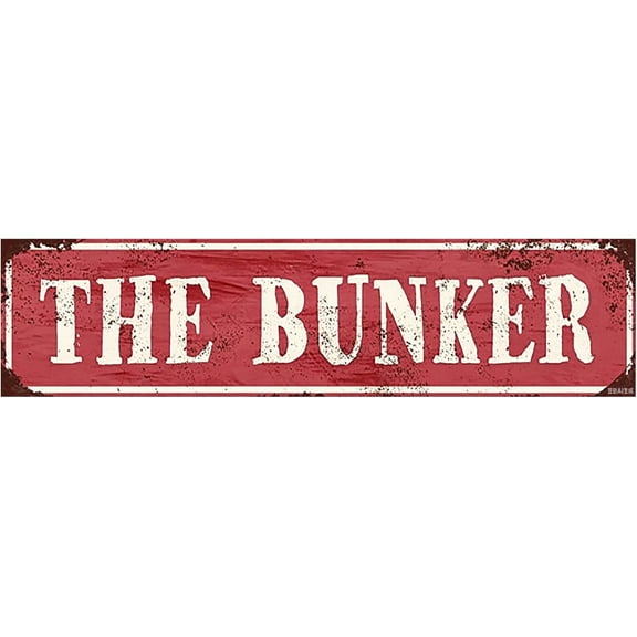 THE BUNKER Metal Sign Garage Decor,Funny Tin Signs for Man Cave,Basement Bar Gift Idea for Him