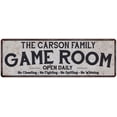 thumbnail image 1 of THE CARSON FAMILY Game Room Country Metal 6x18 Sign 106180042509, 1 of 1