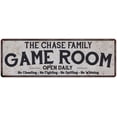 thumbnail image 1 of THE CHASE FAMILY Game Room Country Metal 6x18 Sign 106180042276, 1 of 1